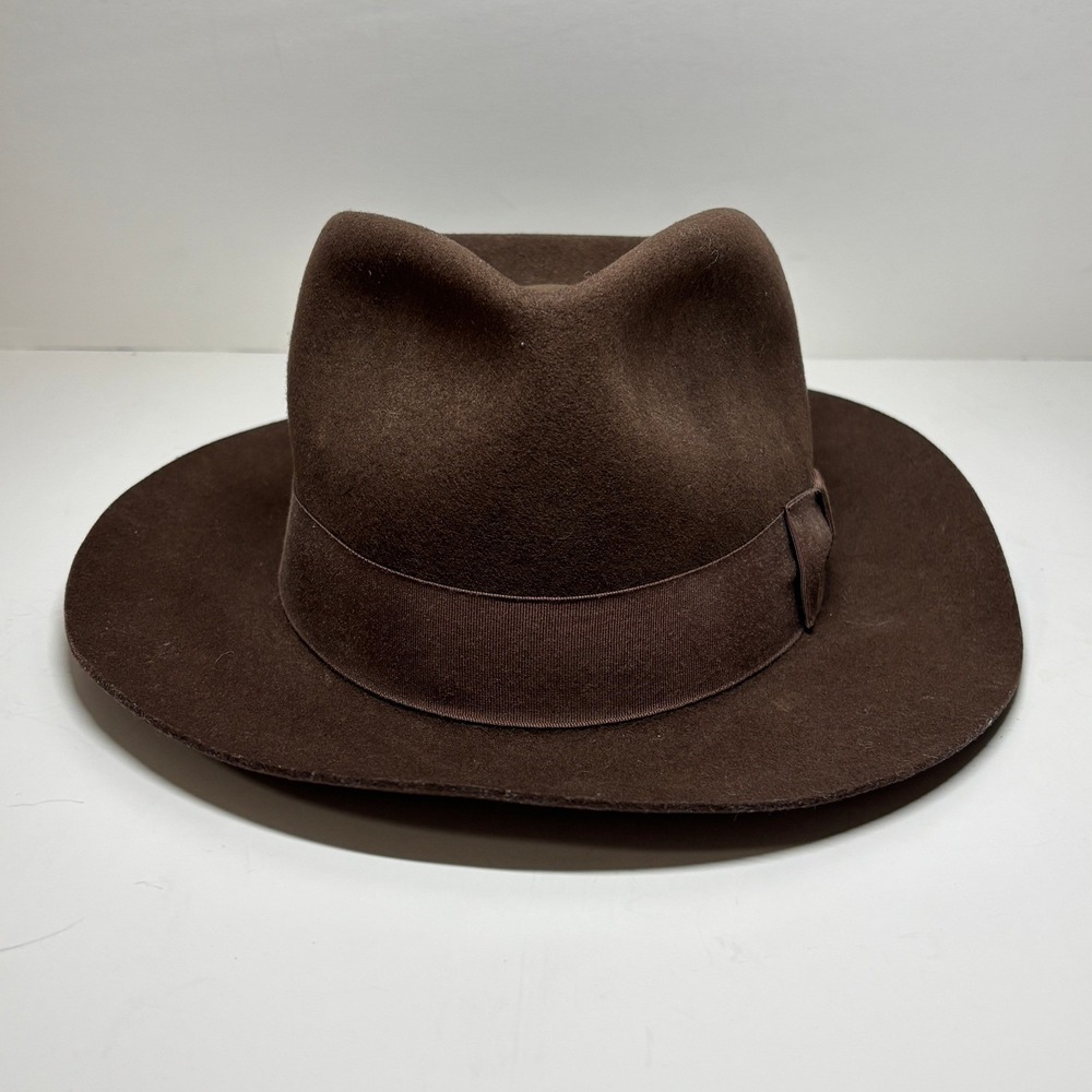 Bollman Hat Co Lost Ark Designer Collection Brown Wool Fedora Hat Size Large